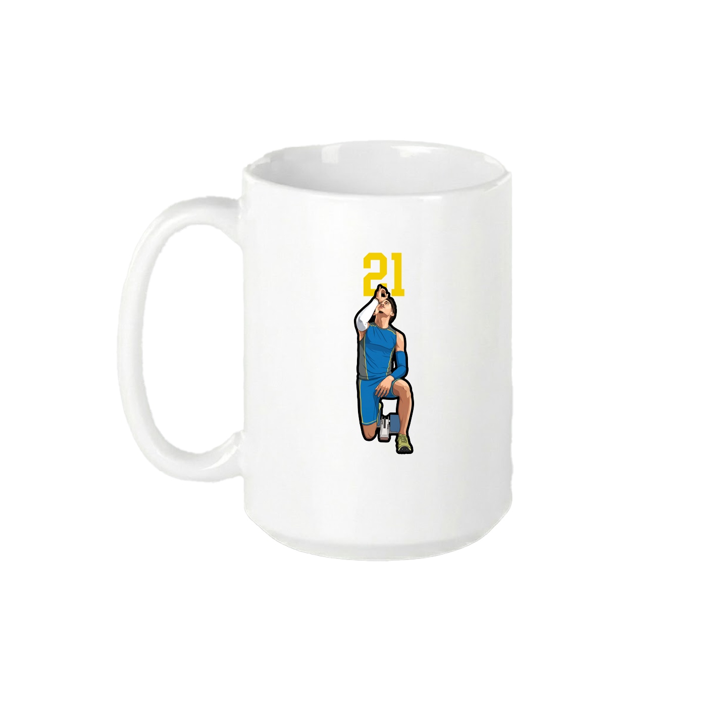 15oz Coffee Mug — Number Top in White