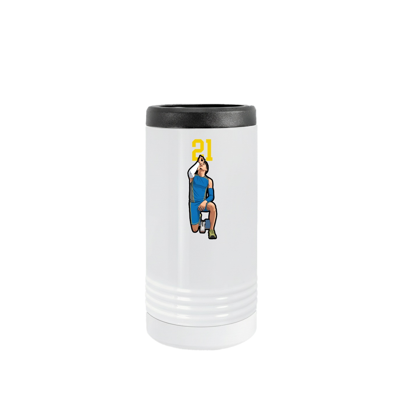 Slim Beverage Holder — Number Top in White