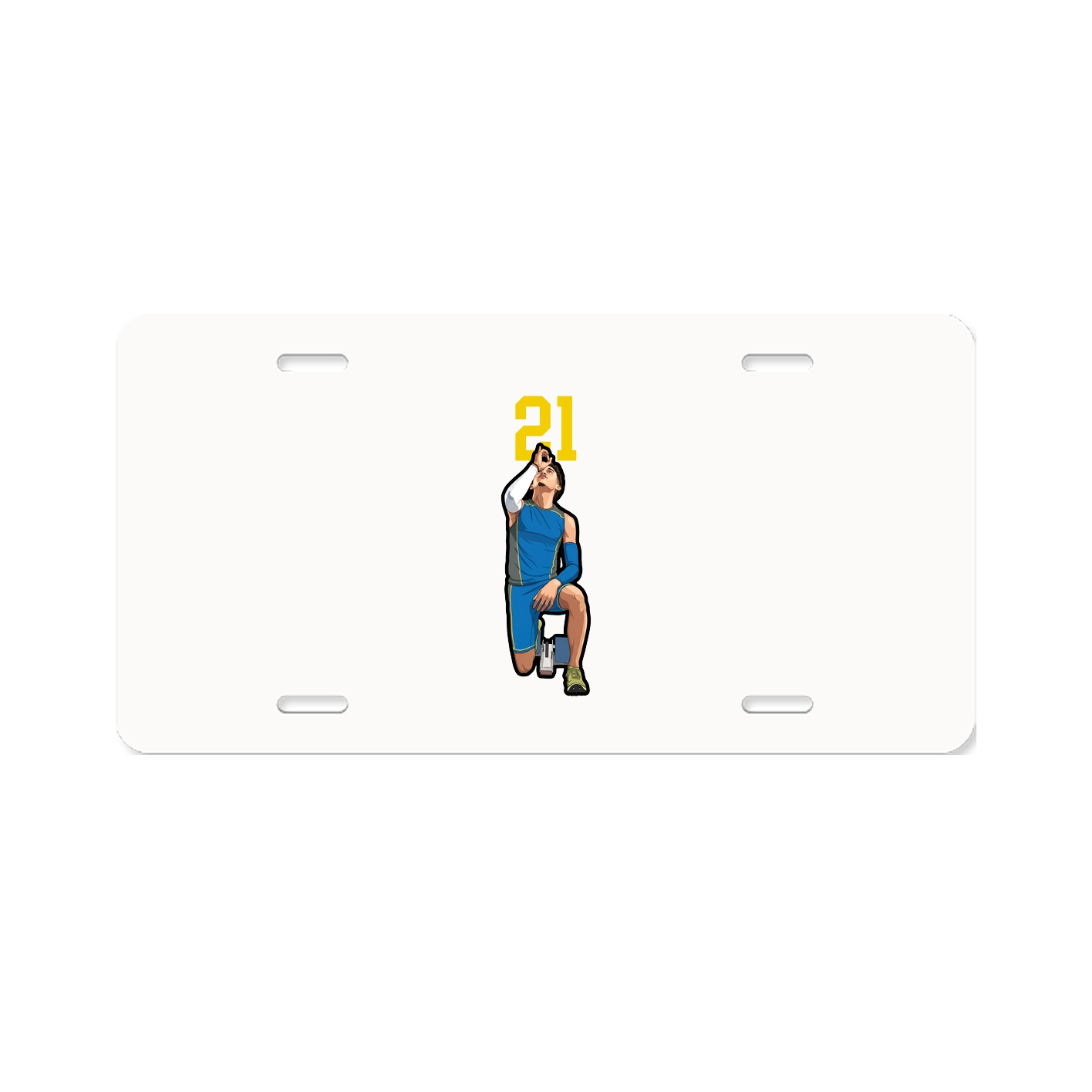 License Plate — Number Top in Classic