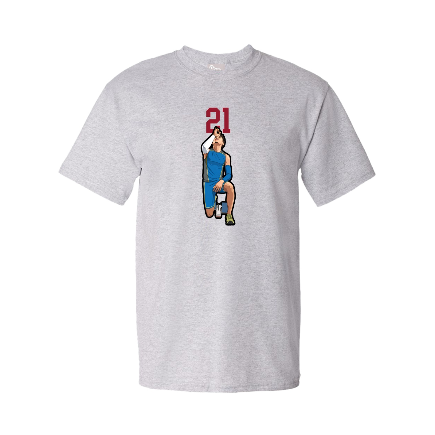 Youth Tee — Number Top in Grey