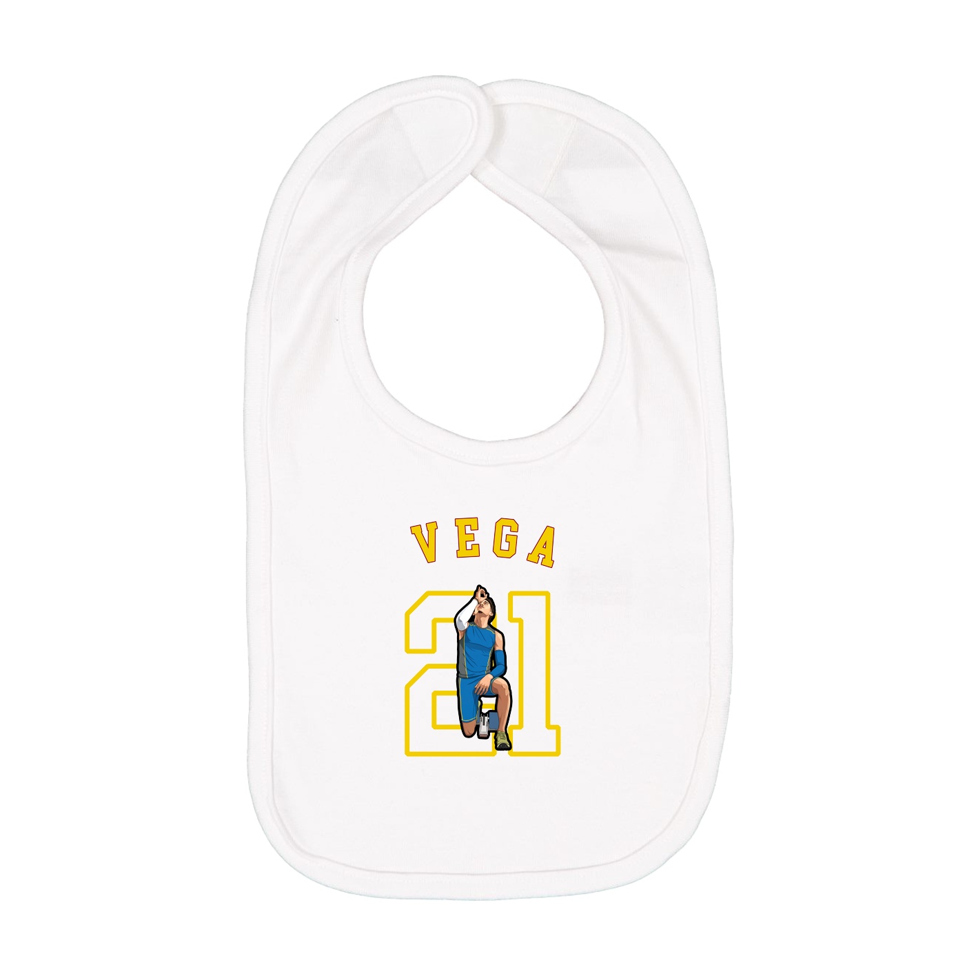 Infant Bib — Shirsey Arch in White
