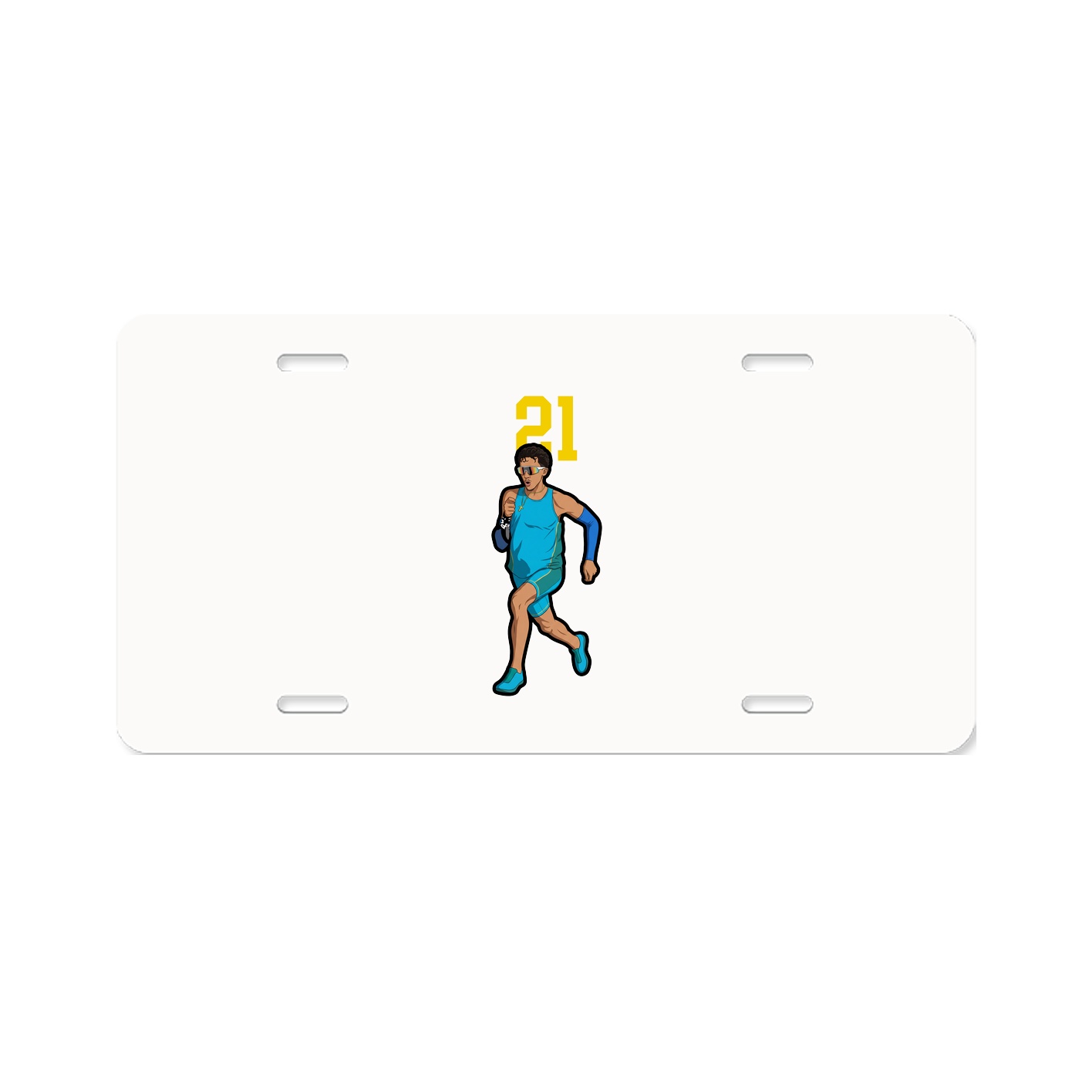 License Plate — Number Top in Classic