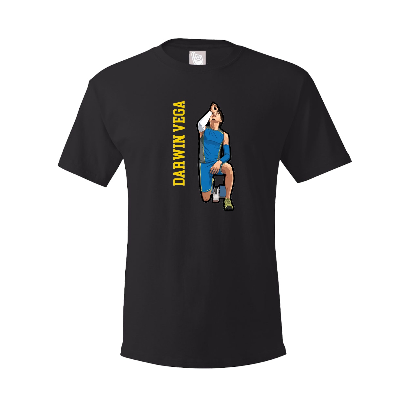 Youth Tee — Name Vertical in Black
