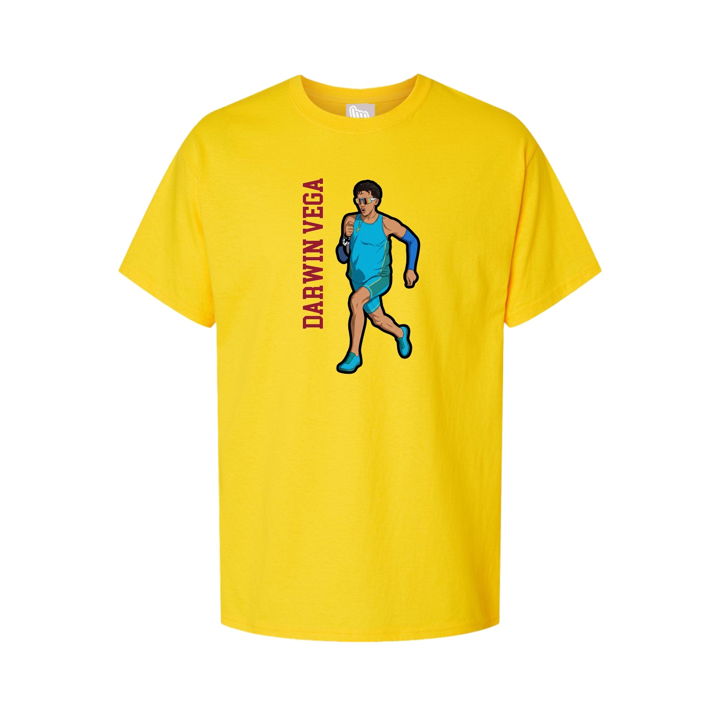 Youth Tee — Name Vertical in Gold