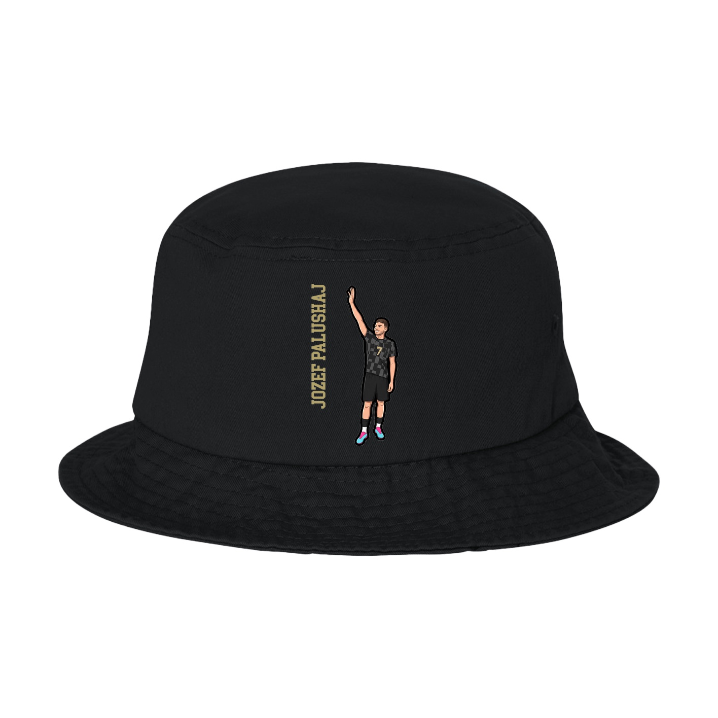 Bucket Cap — Name Vertical in Black