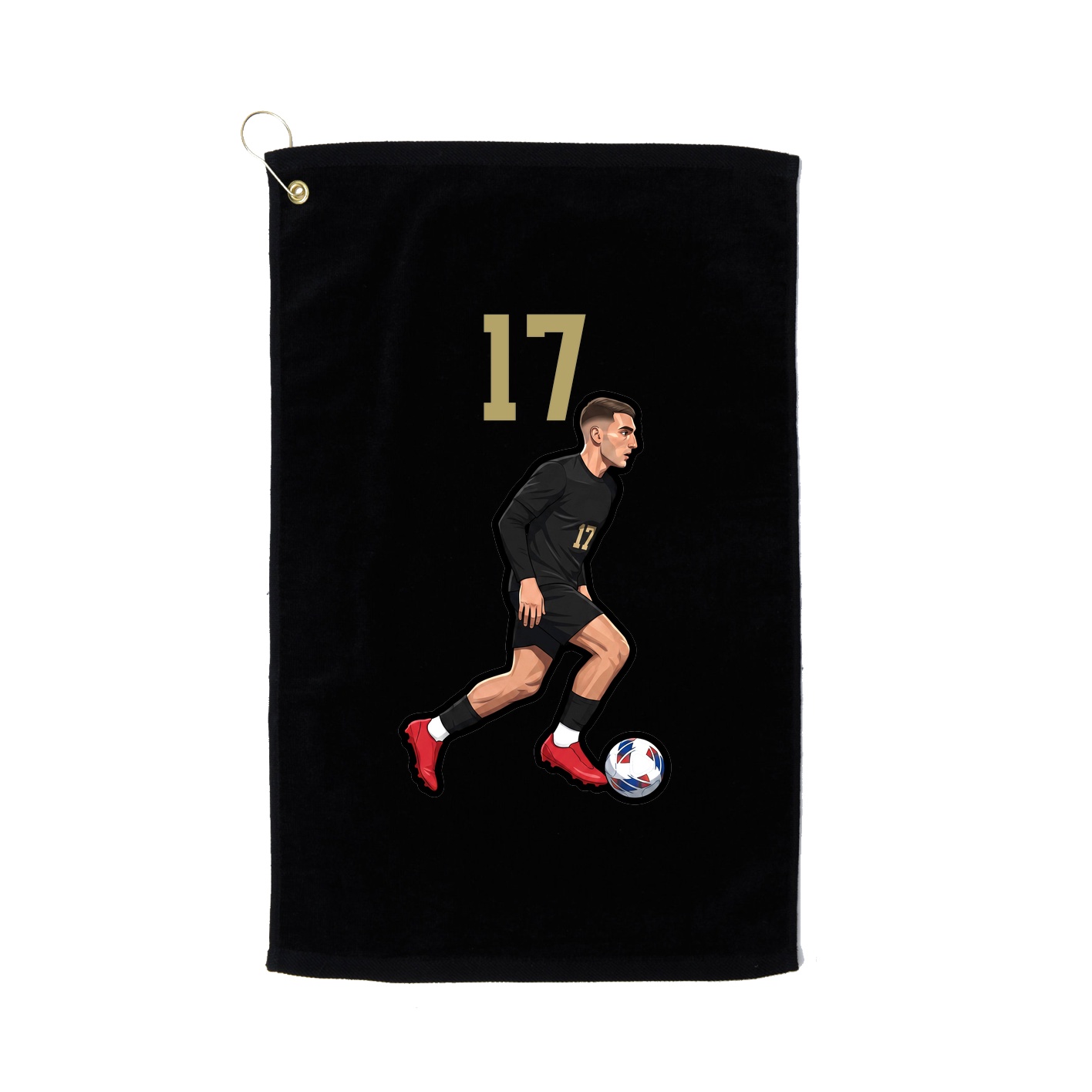 Golf Towel — Number Top in Black