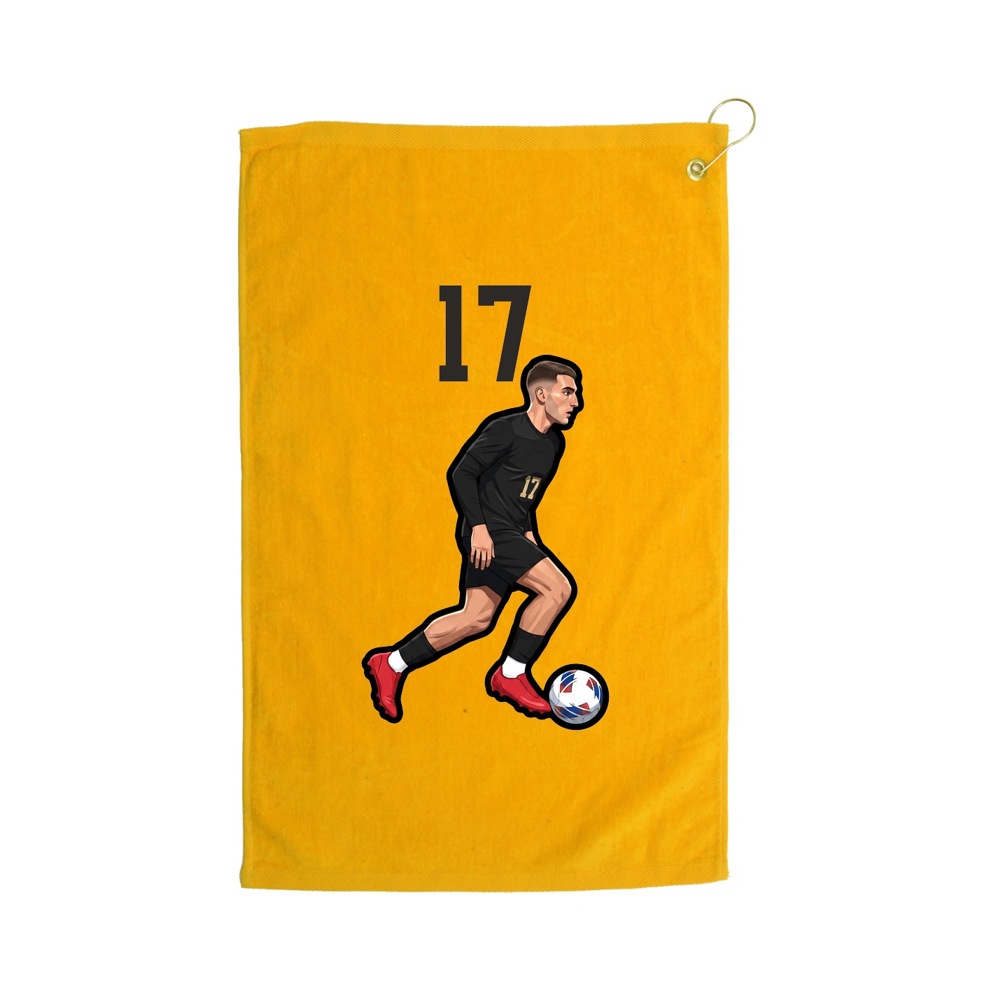 Golf Towel — Number Top in Gold