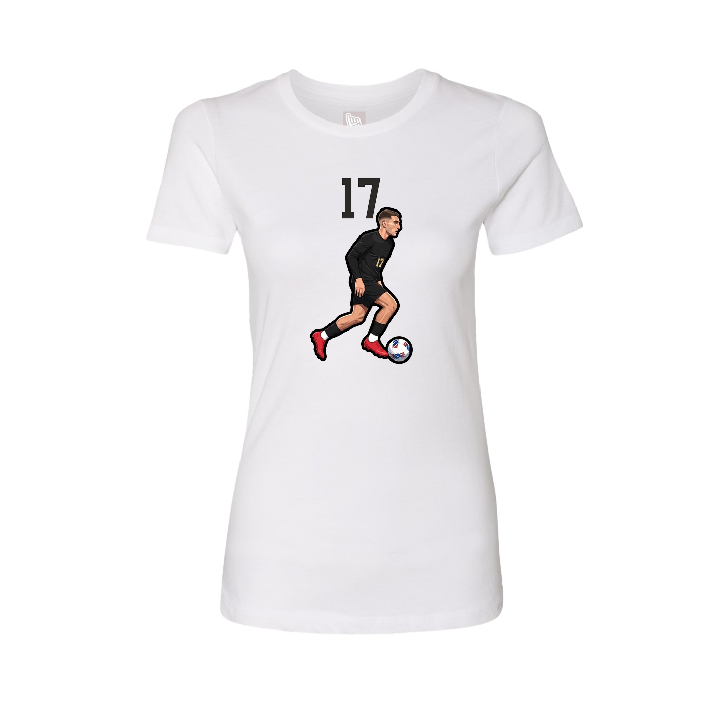 Fitted Women's Tee — Number Top in White