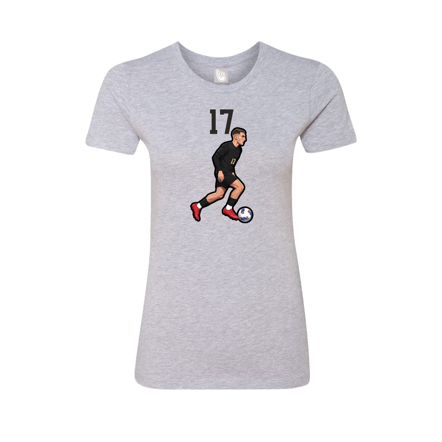Womens Tee — Number Top in Grey