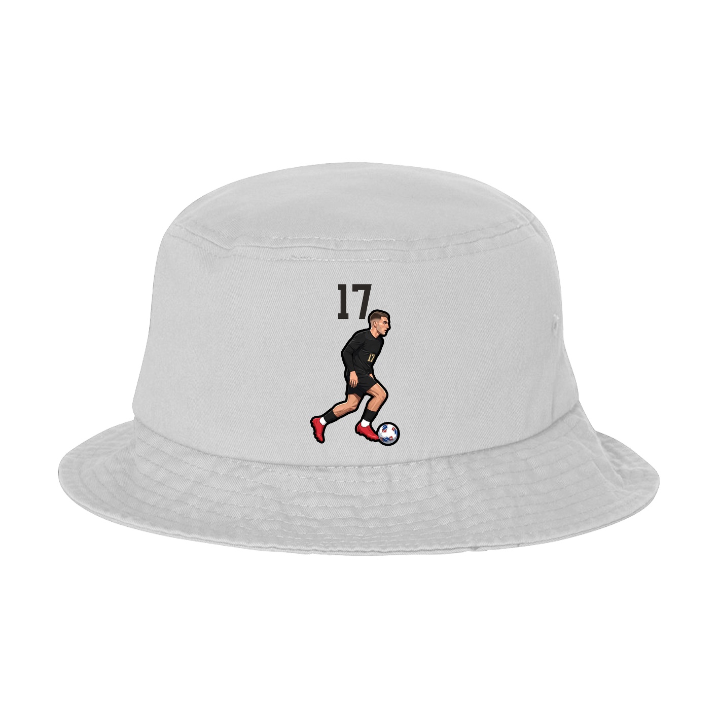 Bucket Cap — Number Top in White