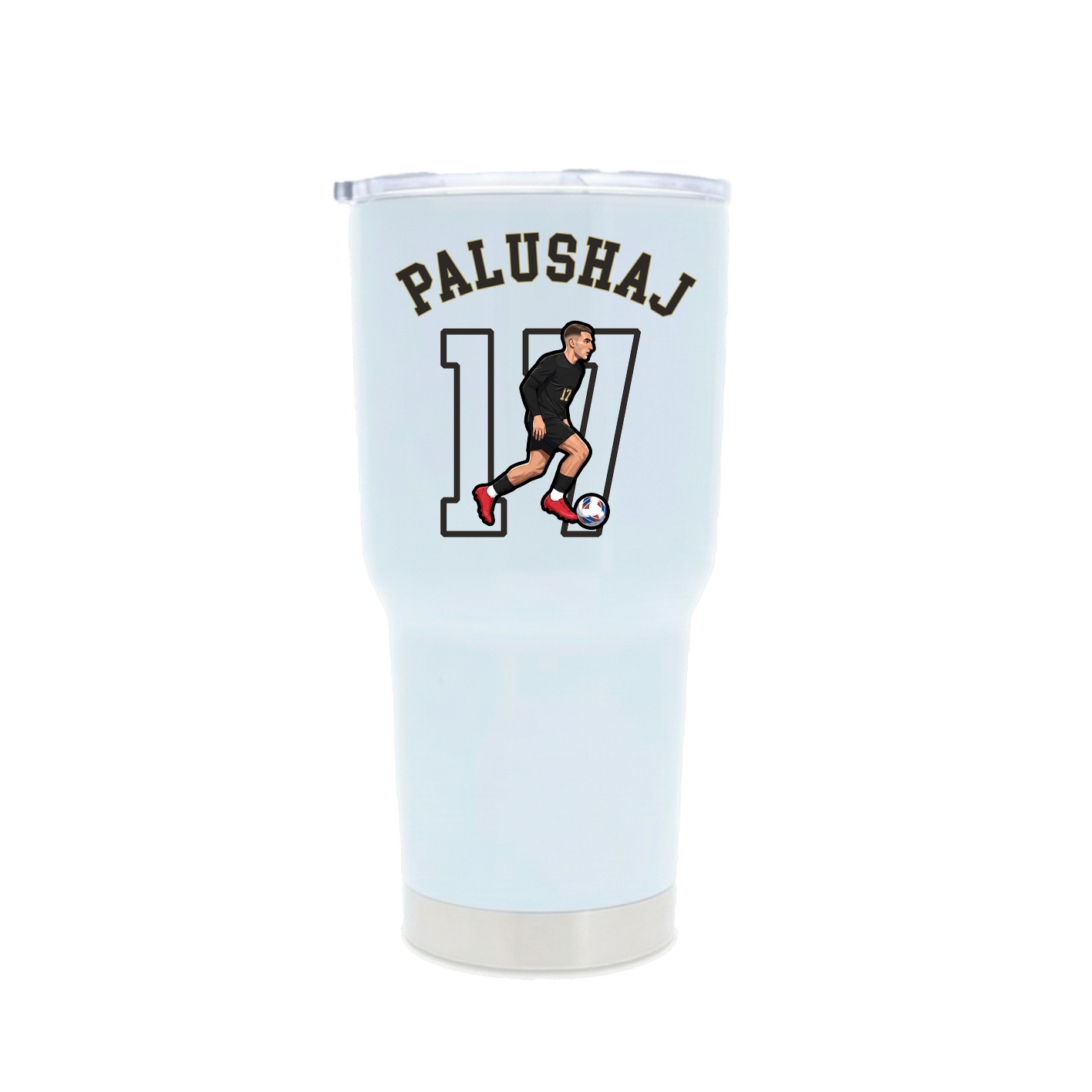 30oz Stainless Steel Tumbler — Shirsey Arch in White