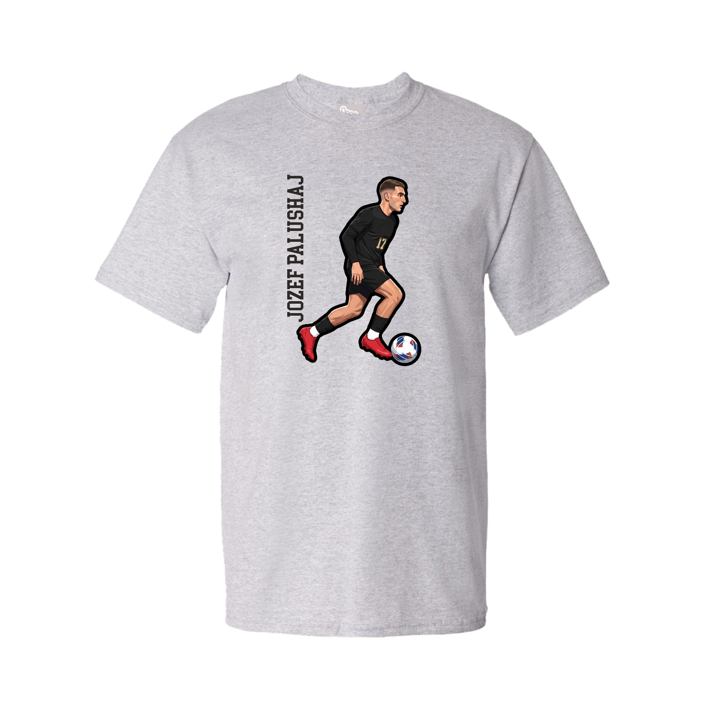 Tee — Name Vertical in Grey