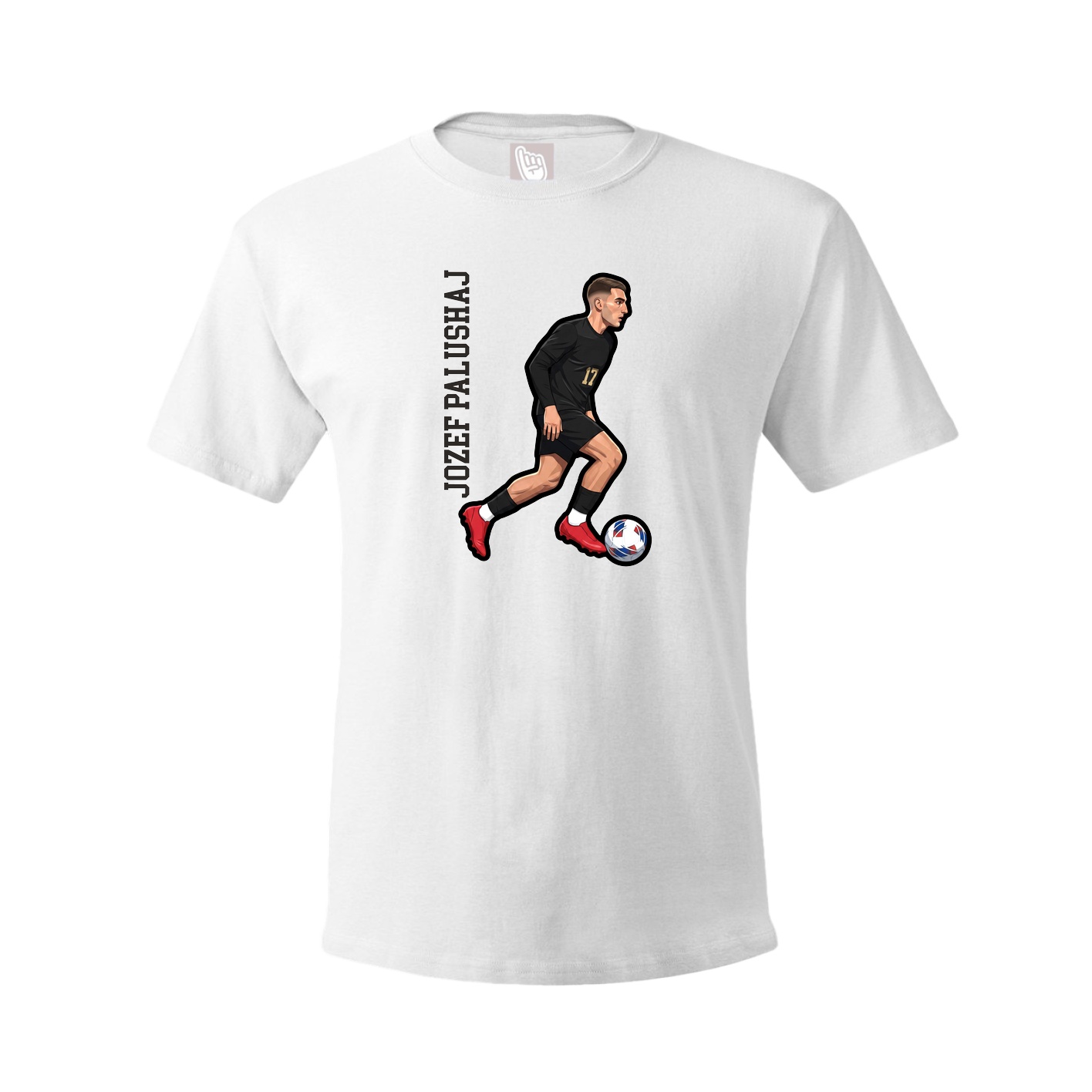 Youth Tee — Name Vertical in White