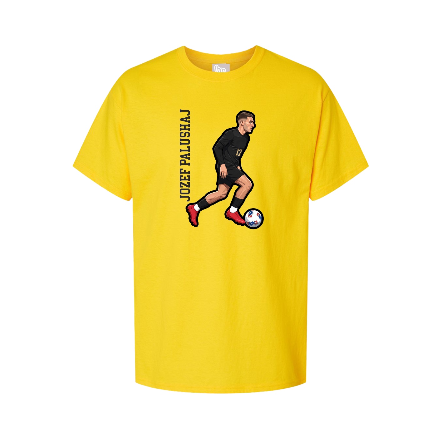 Youth Tee — Name Vertical in Gold