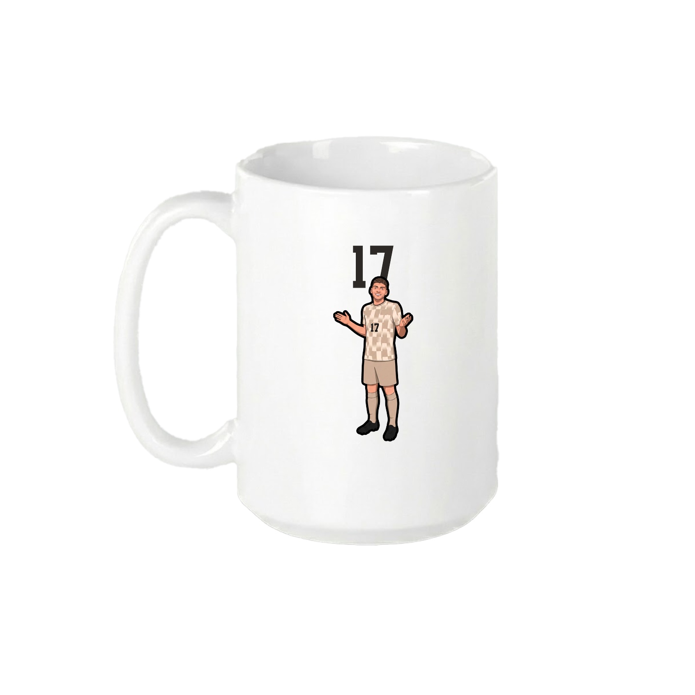 15oz Coffee Mug — Number Top in White