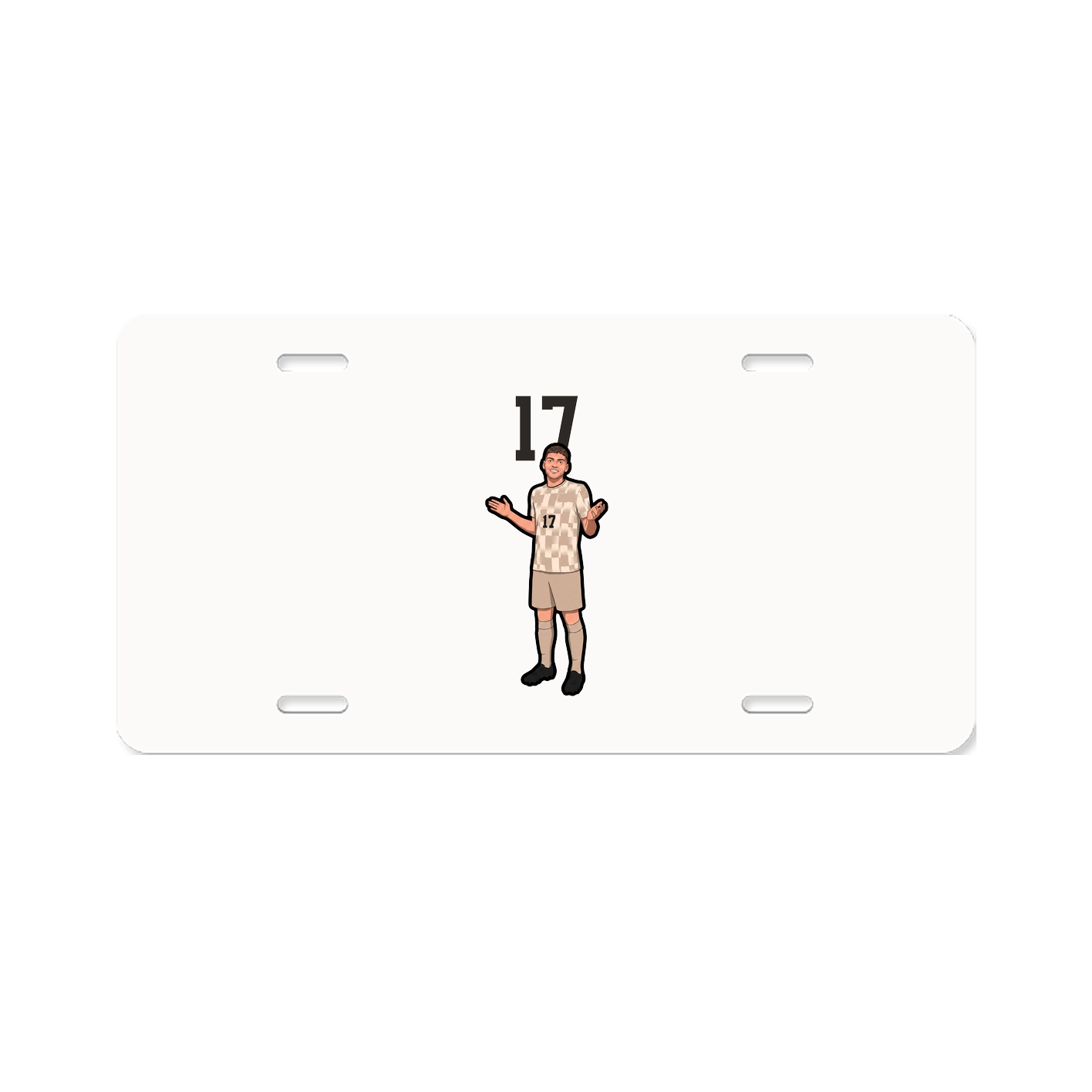 License Plate — Number Top in Classic