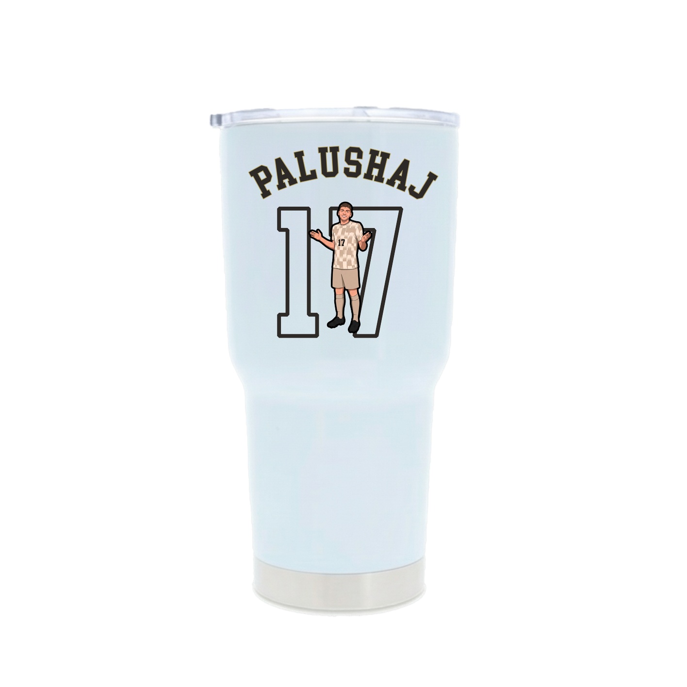 30oz Stainless Steel Tumbler — Shirsey Arch in White