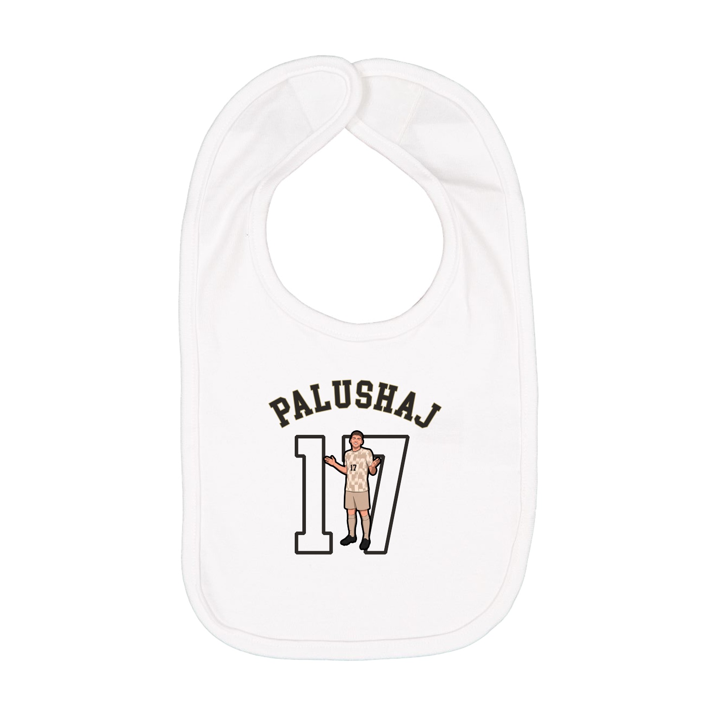 Infant Bib — Shirsey Arch in White