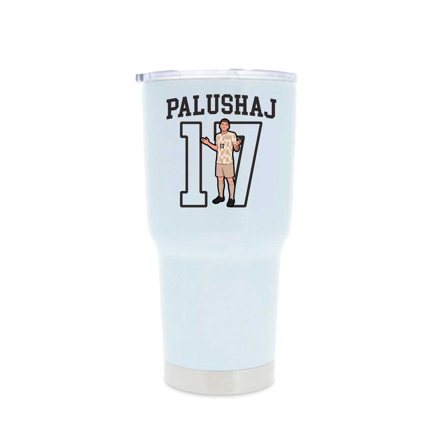 30oz Stainless Steel Tumbler — Shirsey in White