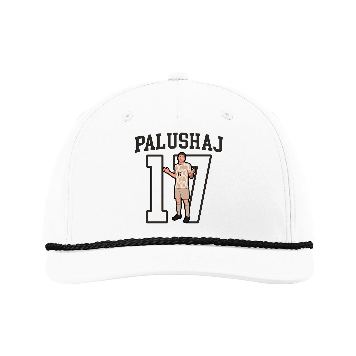 Five-Panel Classic Rope Cap — Shirsey in White