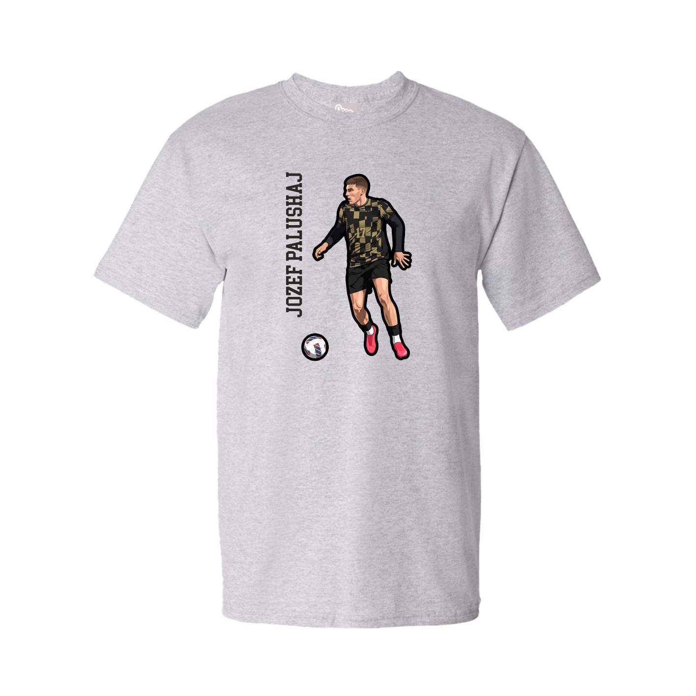 Tee — Name Vertical in Grey
