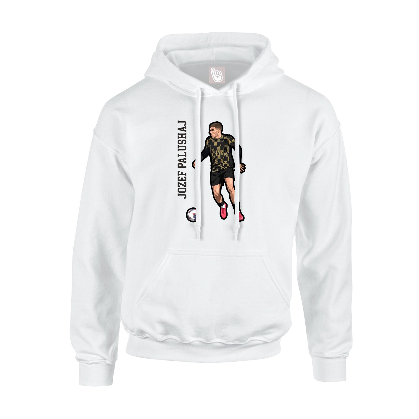 Hoodie — Name Vertical in White