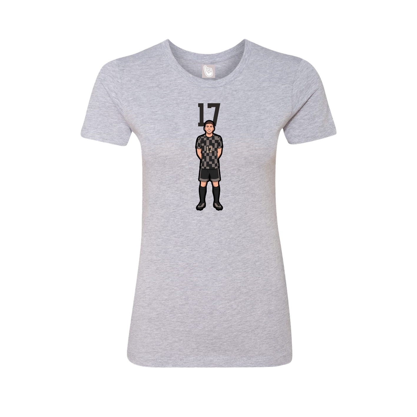 Womens Tee — Number Top in Grey