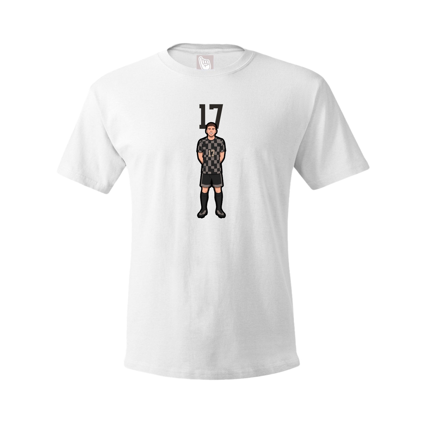 Youth Tee — Number Top in White