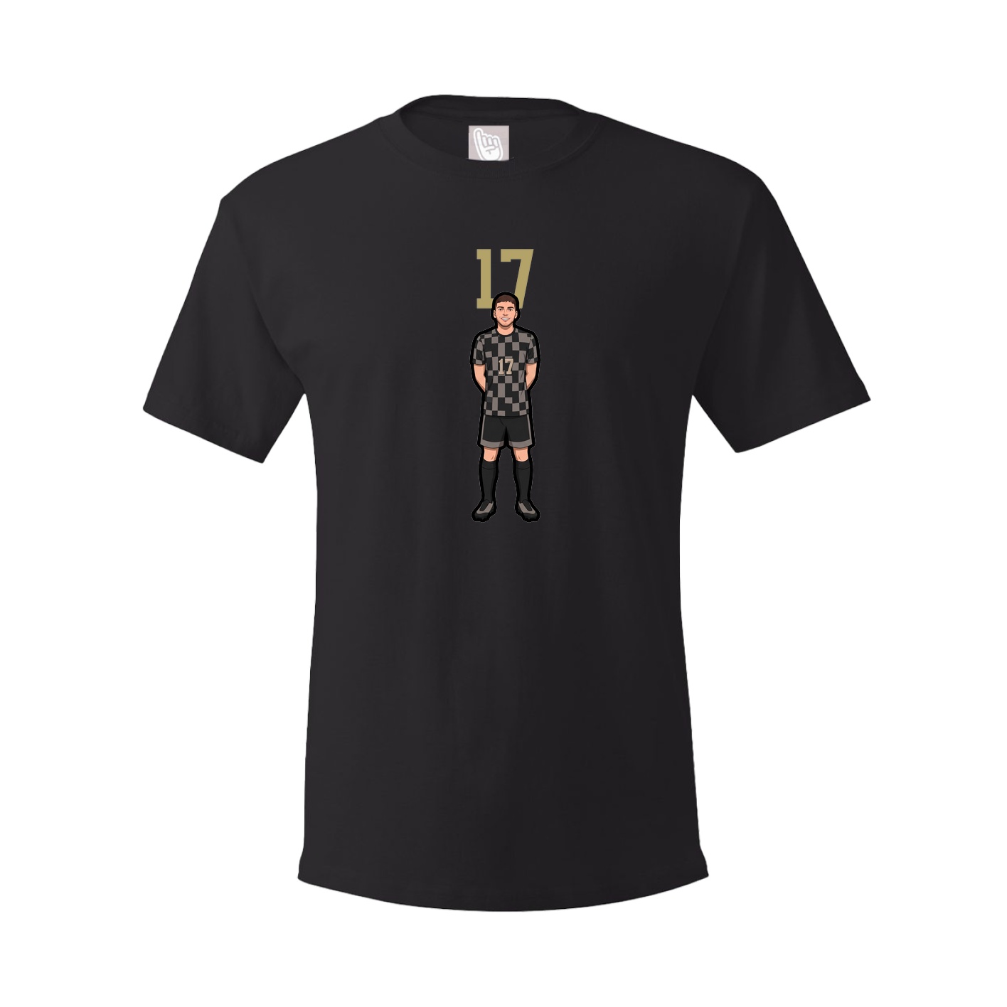 Youth Tee — Number Top in Black