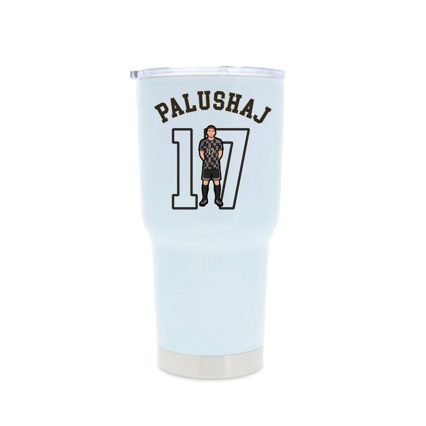30oz Stainless Steel Tumbler — Shirsey Arch in White