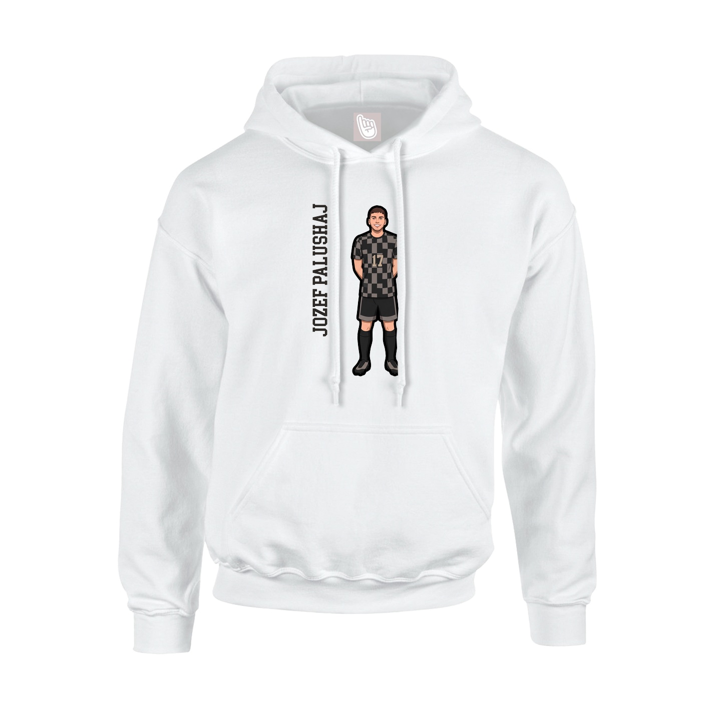 Hoodie — Name Vertical in White