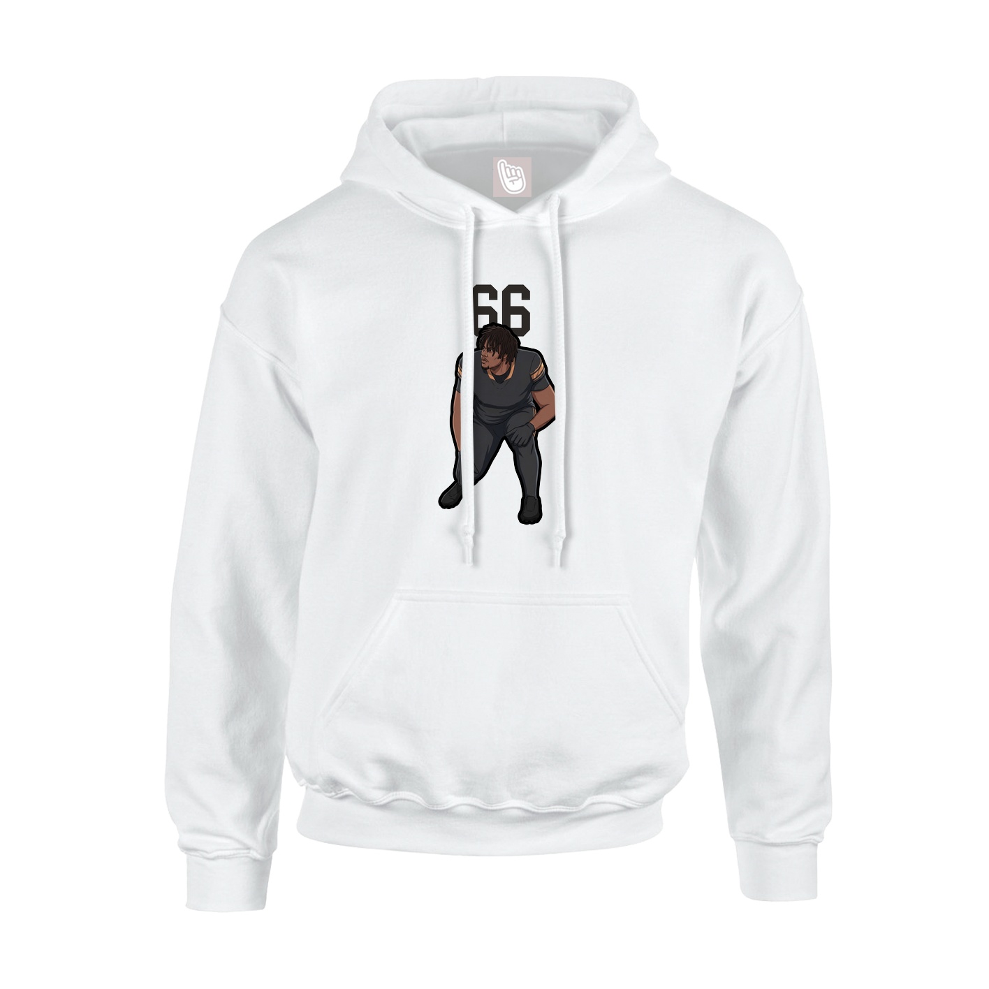 Hoodie — Number Top in White