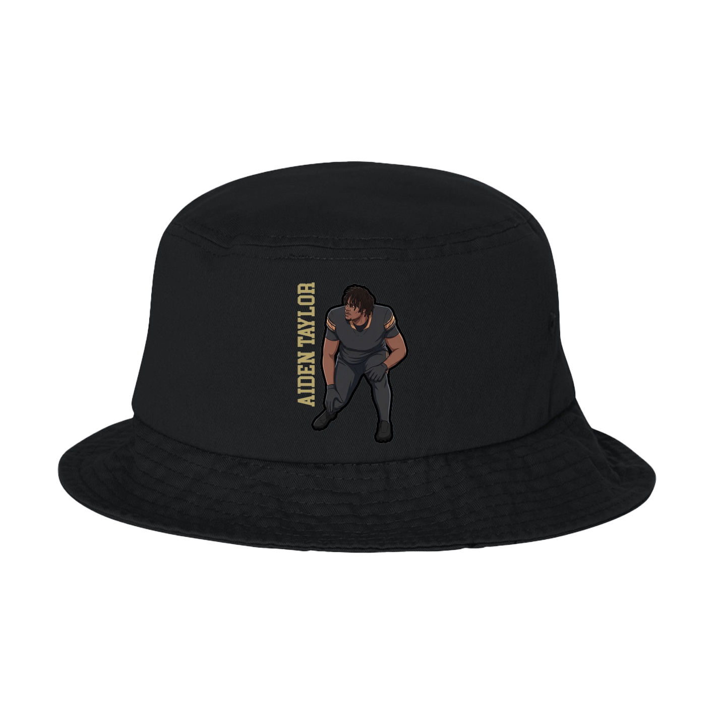 Bucket Cap — Name Vertical in Black