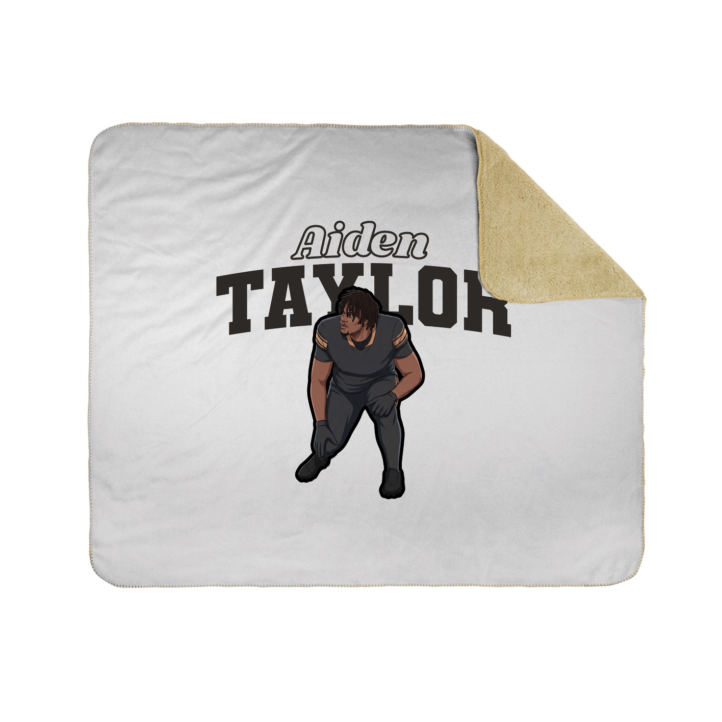 Throw Blanket — Name Arch in White