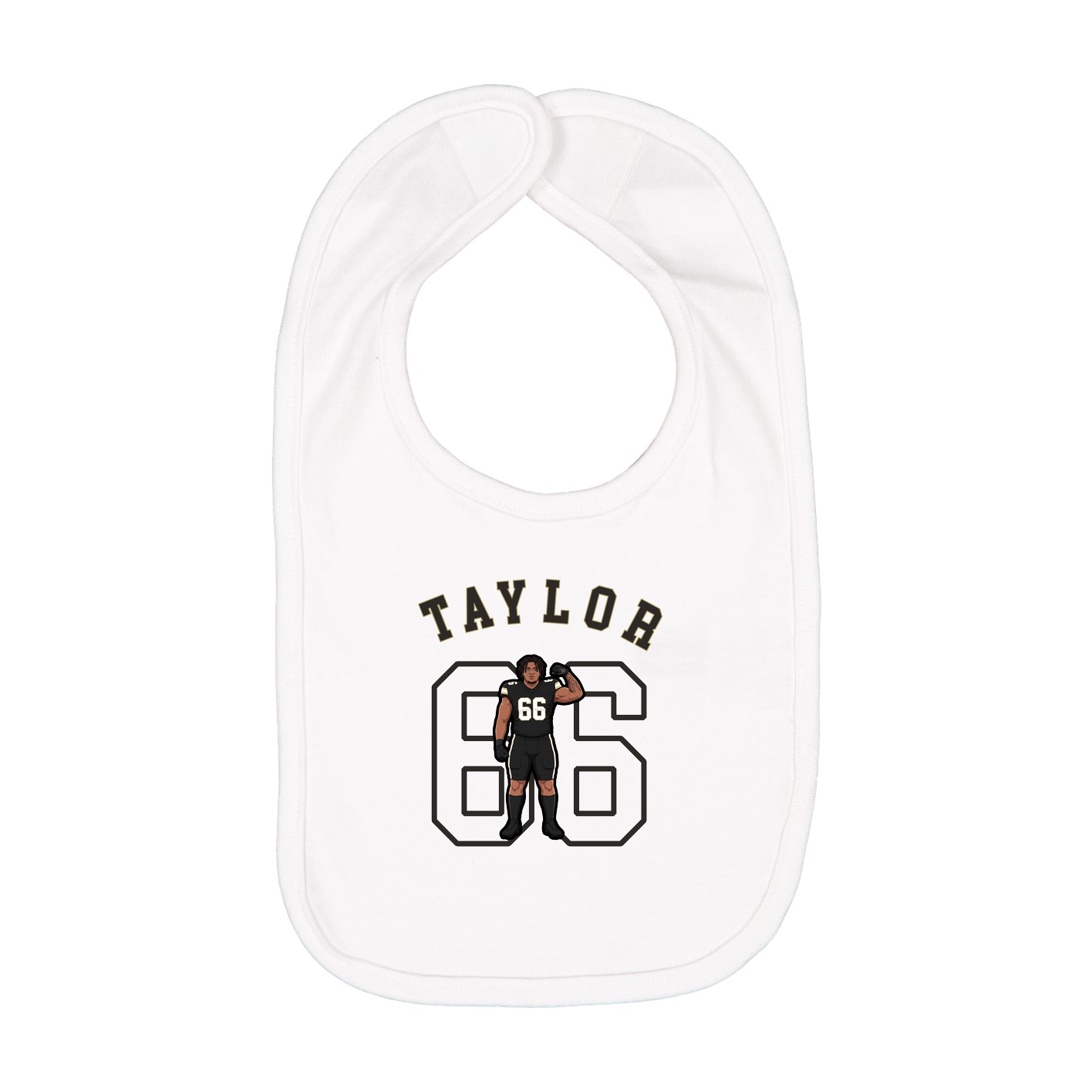 Infant Bib — Shirsey Arch in White
