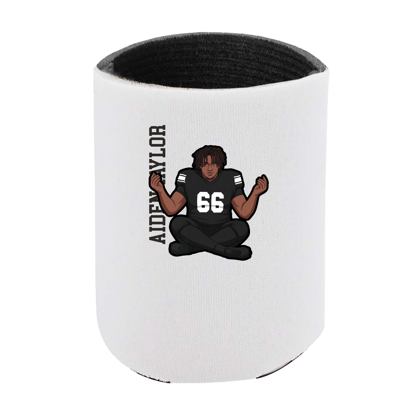 Can Holder — Name Vertical in White