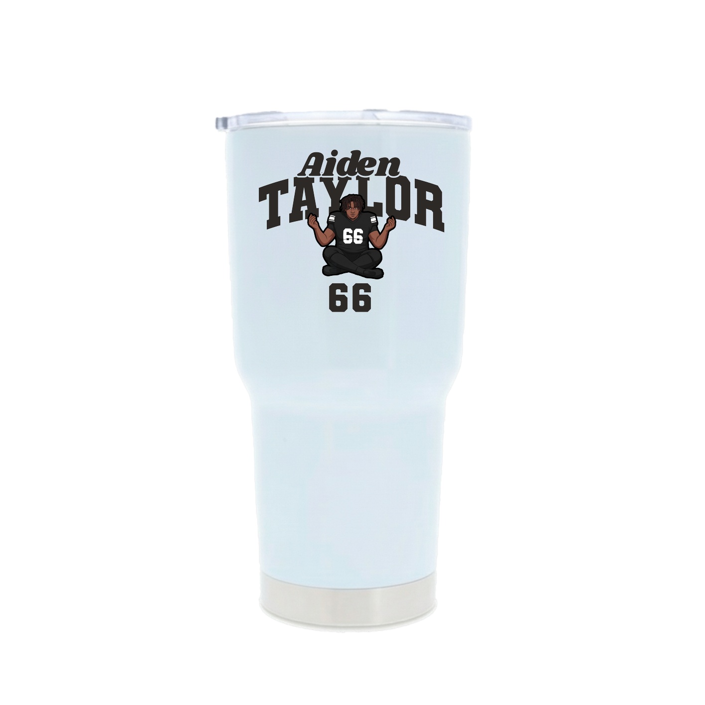 30oz Stainless Steel Tumbler — Signature Arch in White