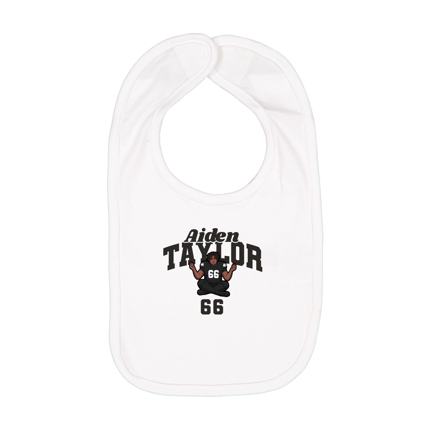 Infant Bib — Signature Arch in White