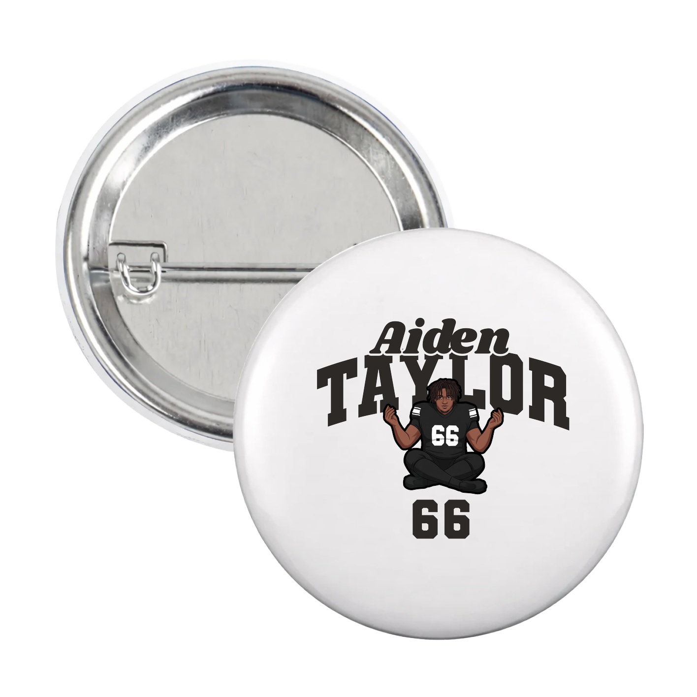 Game Day Button — Signature Arch in White