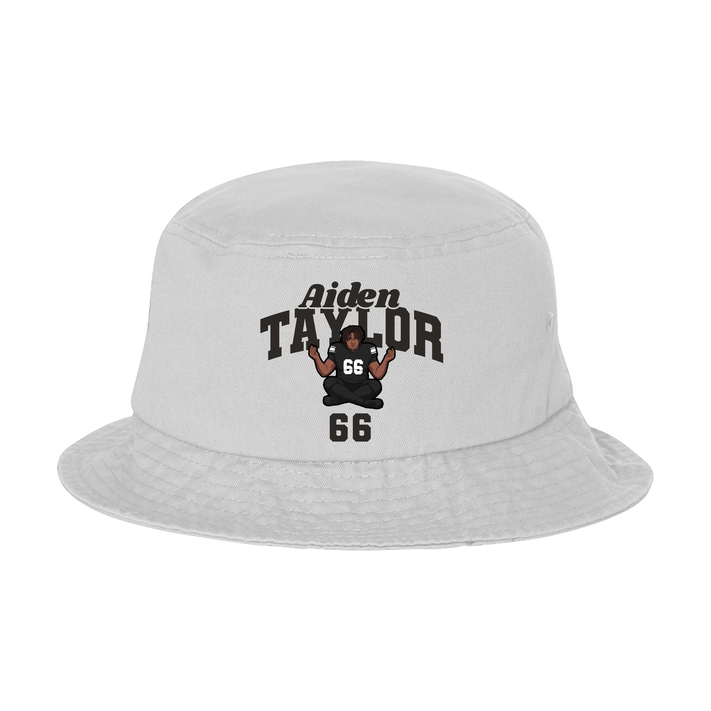 Bucket Cap — Signature Arch in White