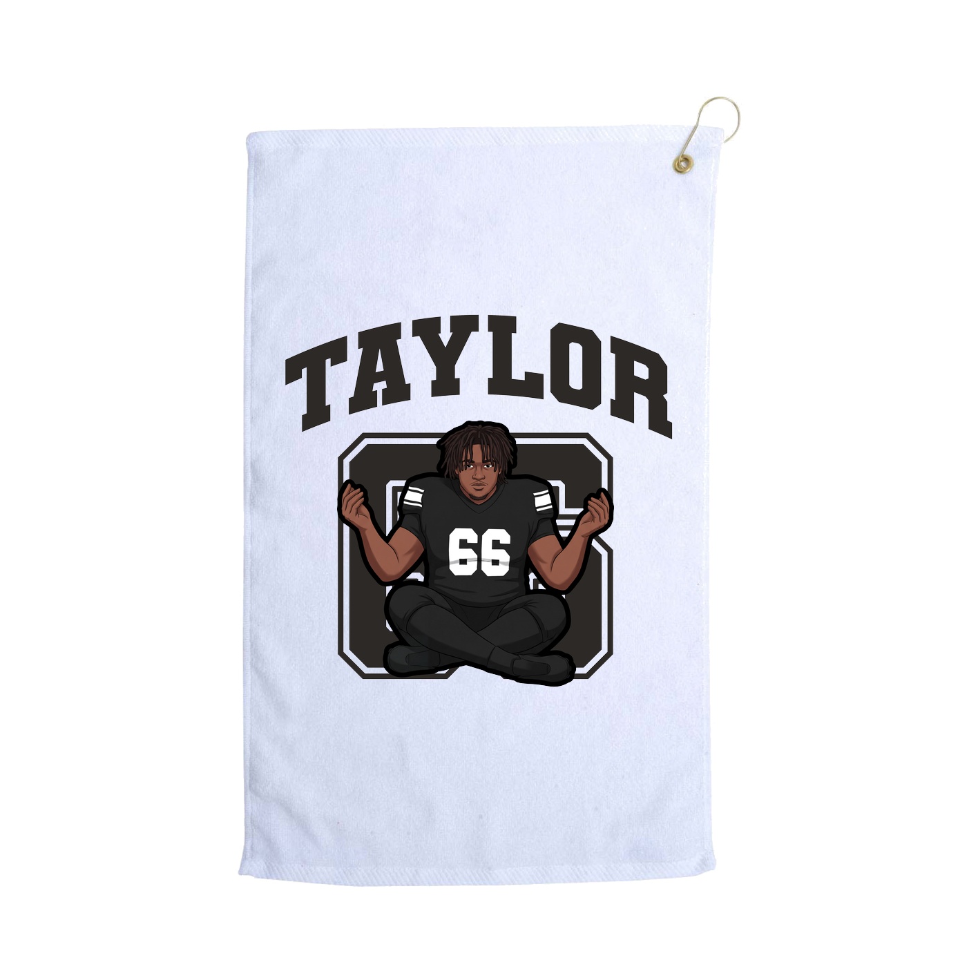 Golf Towel — Number in White