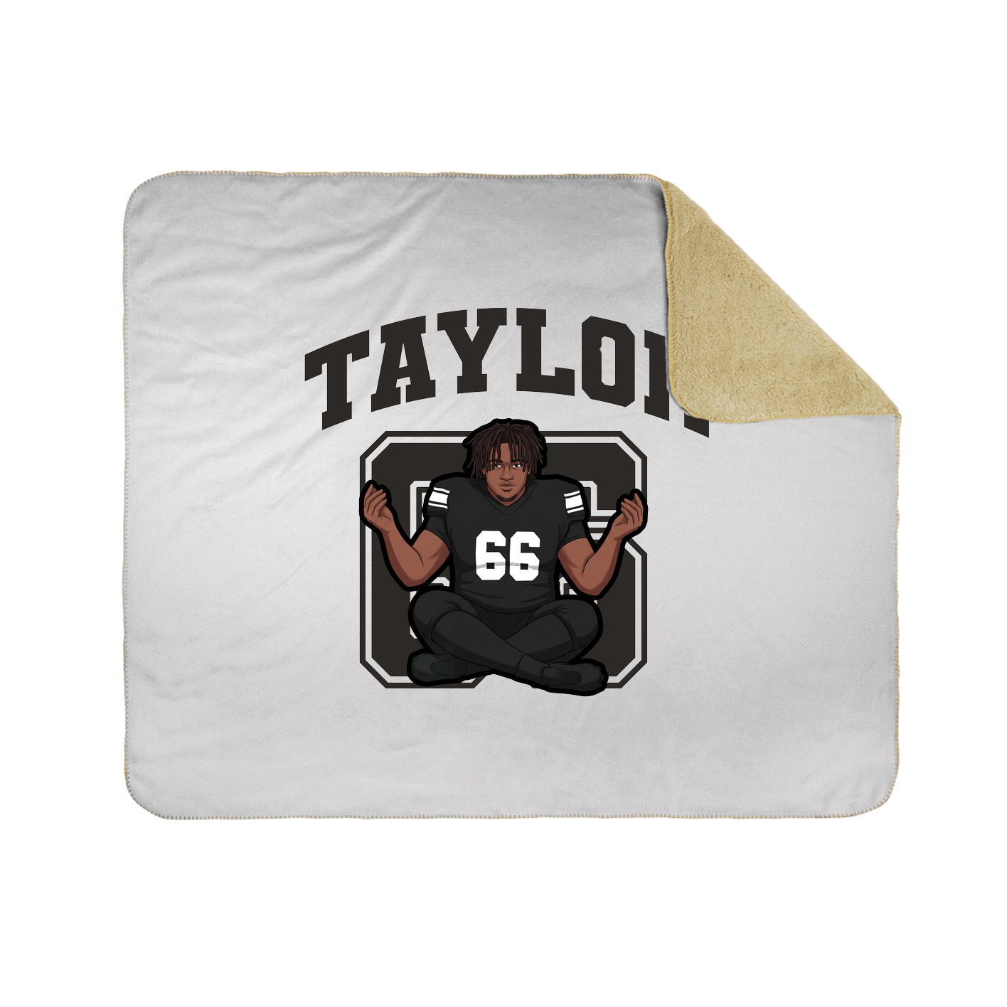 Throw Blanket — Number in White