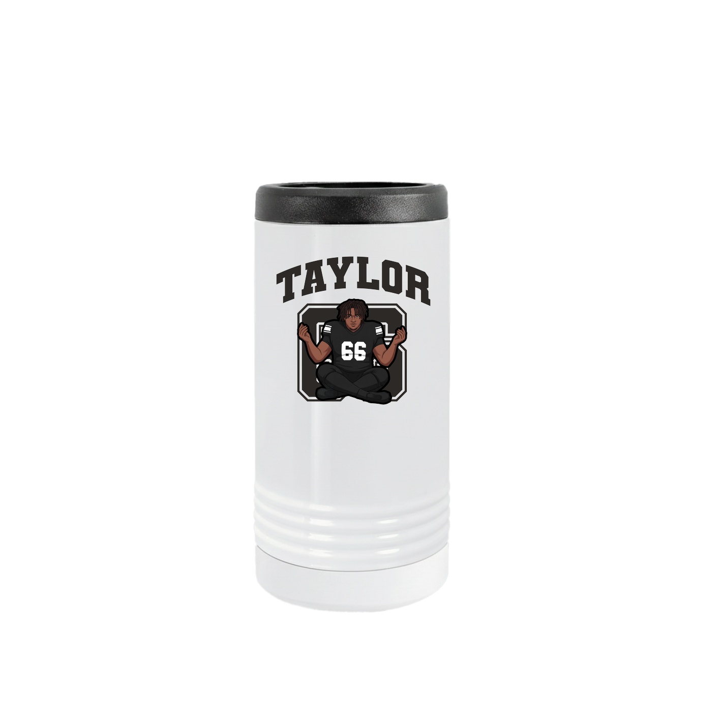 Slim Beverage Holder — Number in White