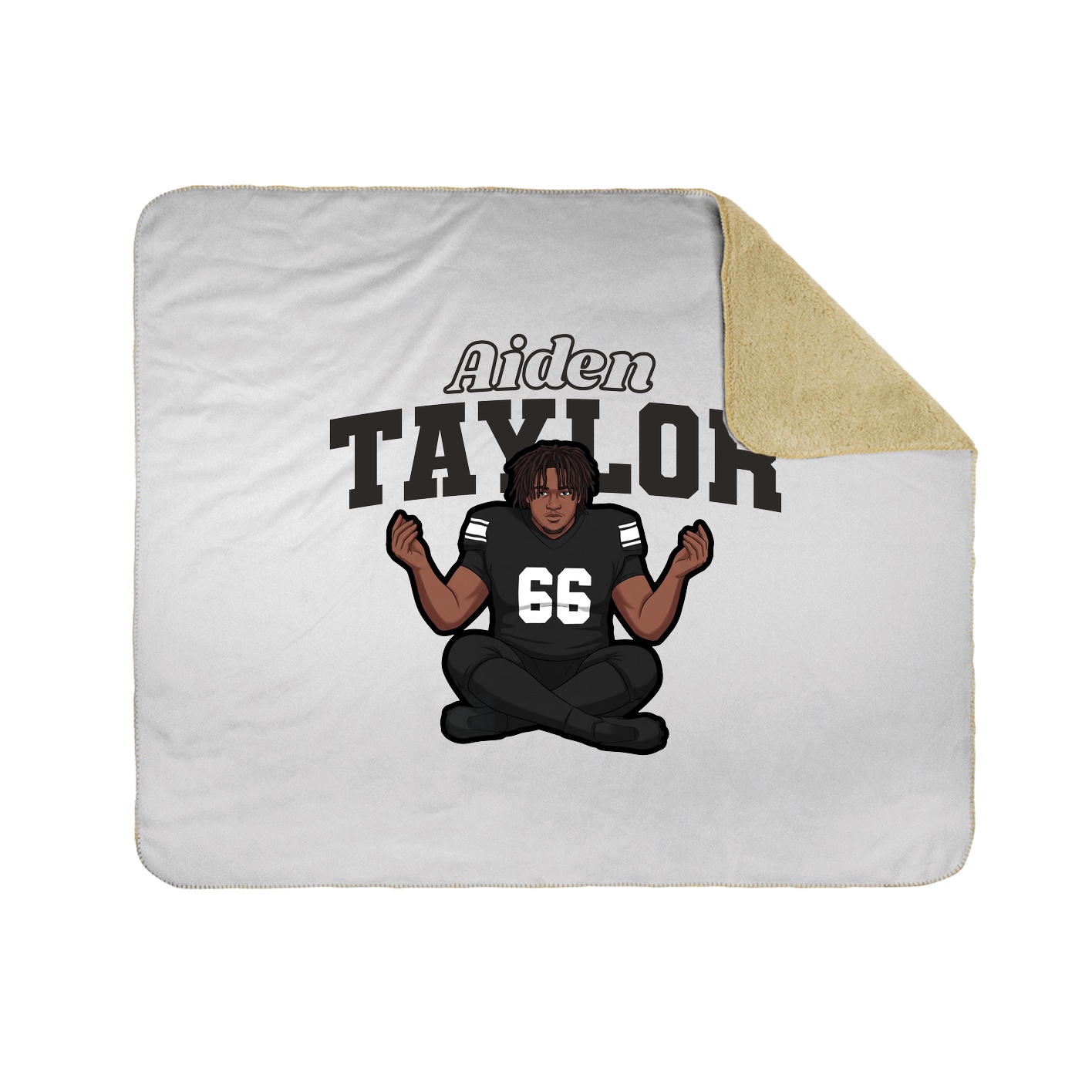 Throw Blanket — Name Arch in White