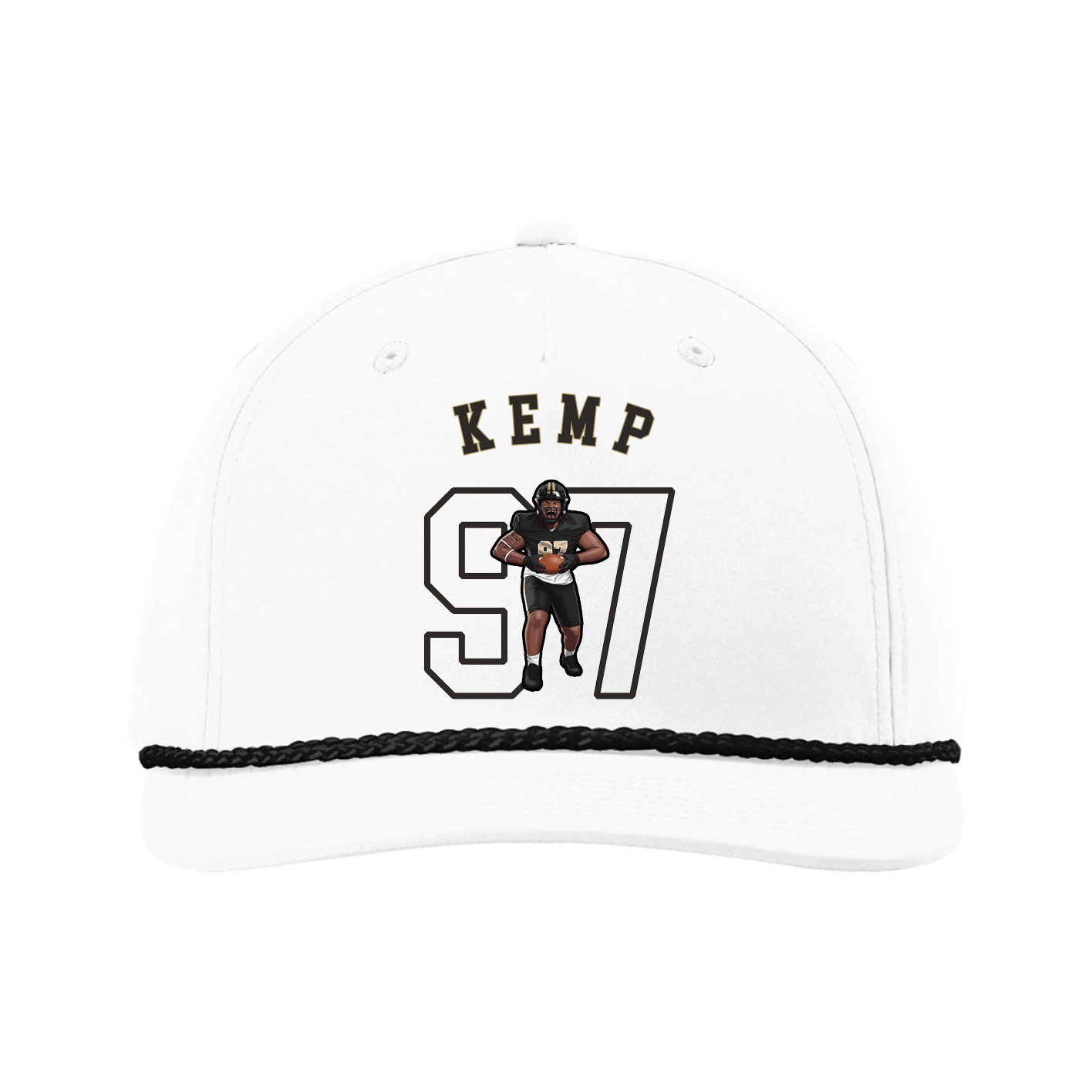 Five-Panel Classic Rope Cap — Shirsey Arch in White