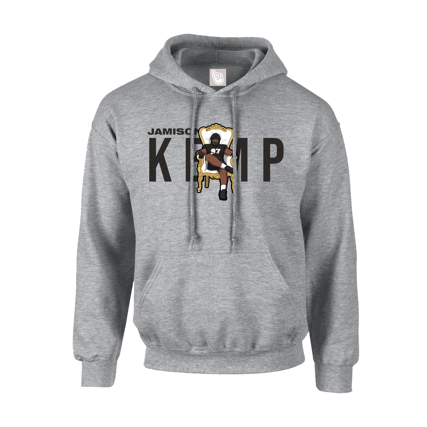 Hoodie — Player Name in Grey
