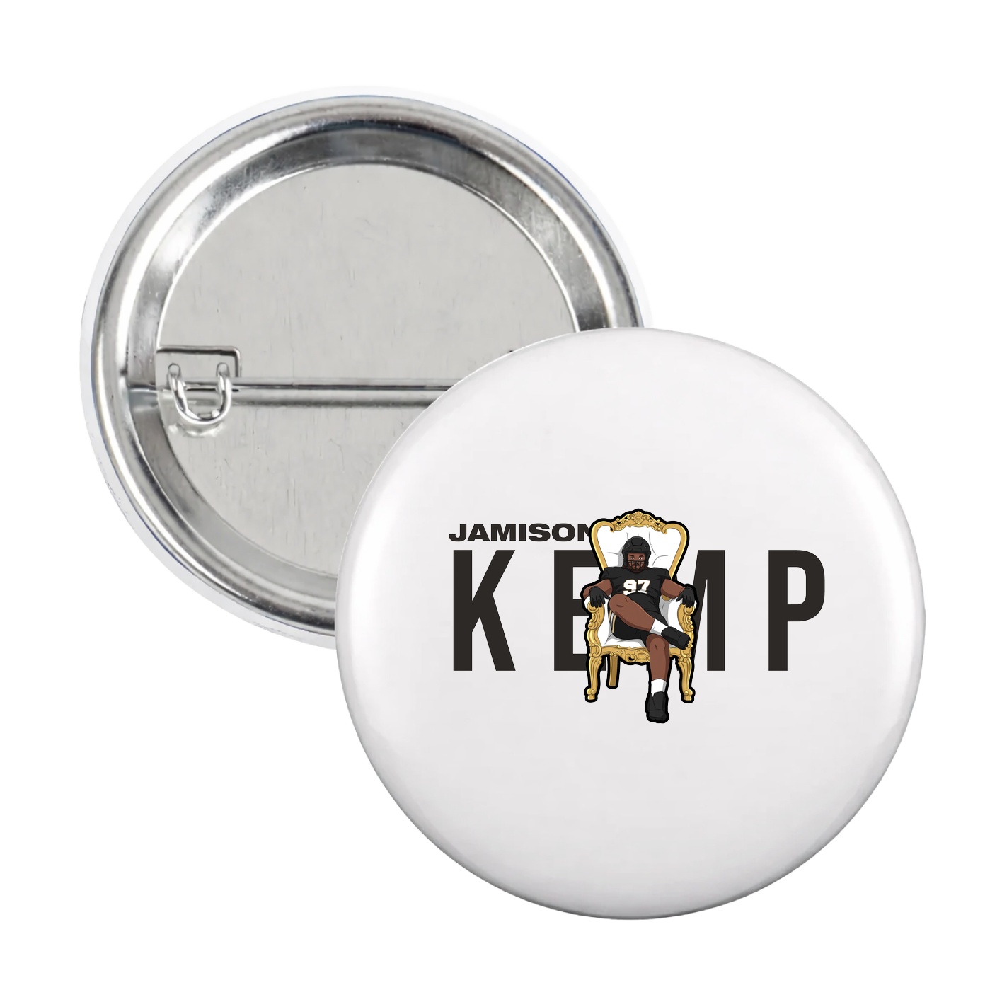 Game Day Button — Player Name in White