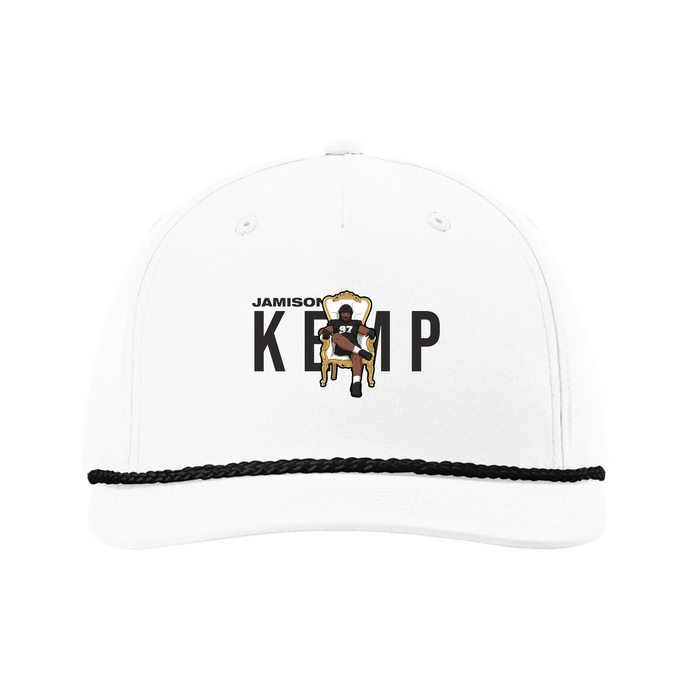 Five-Panel Classic Rope Cap — Player Name in White
