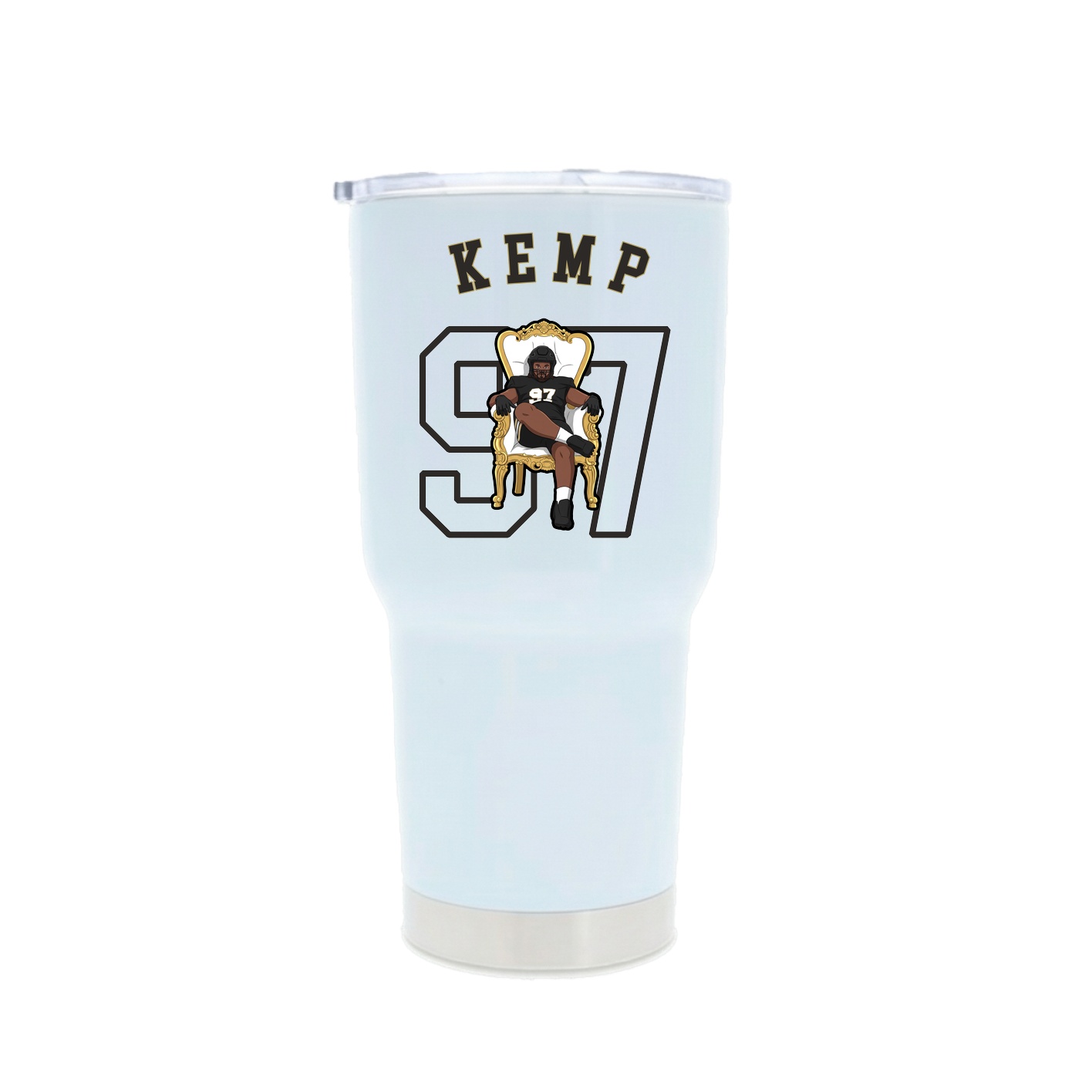 30oz Stainless Steel Tumbler — Shirsey Arch in White