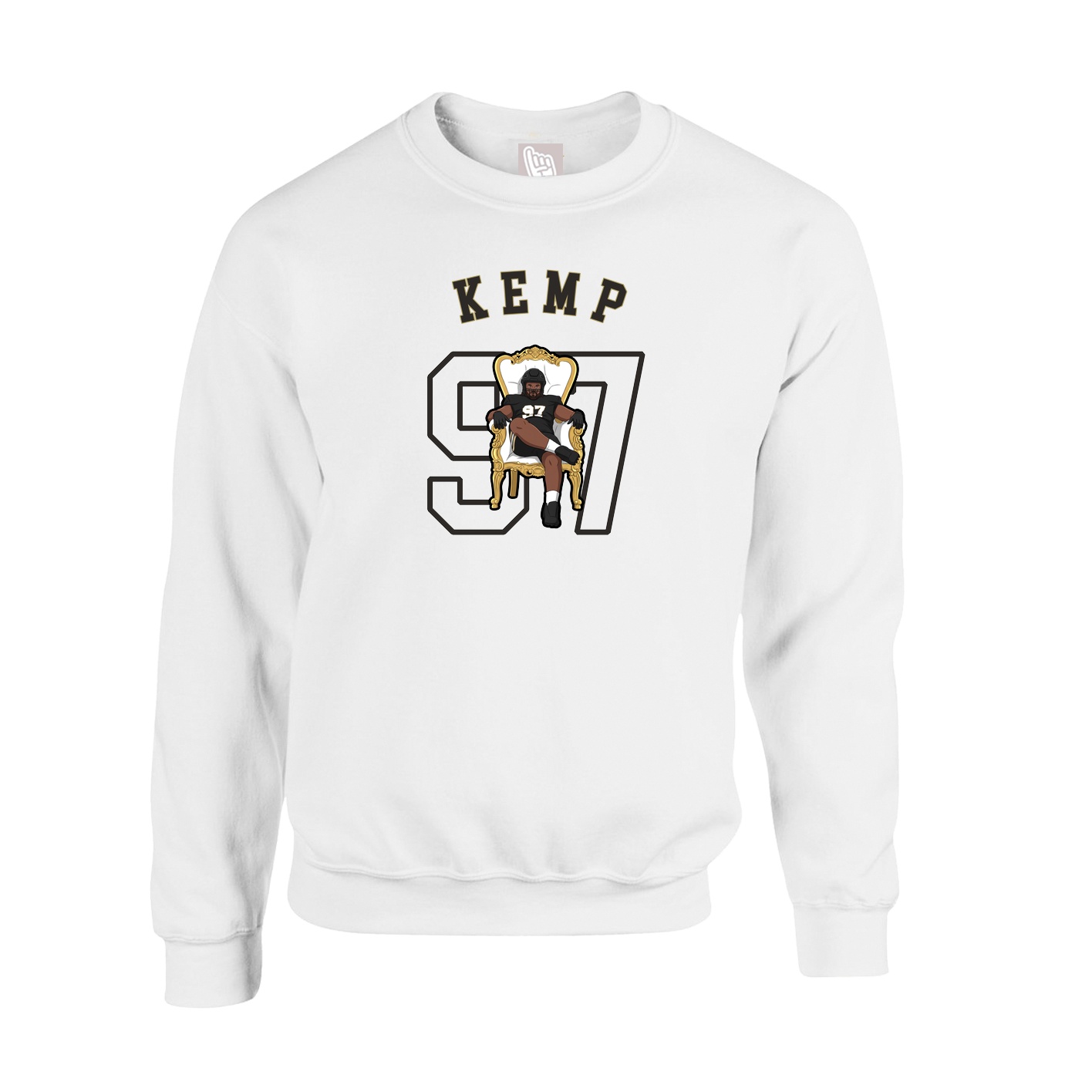 Fleece Crew — Shirsey Arch in White